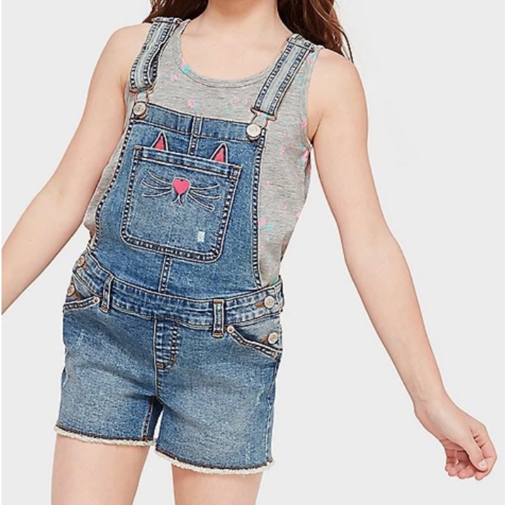 Justice Kitty Cat Overalls